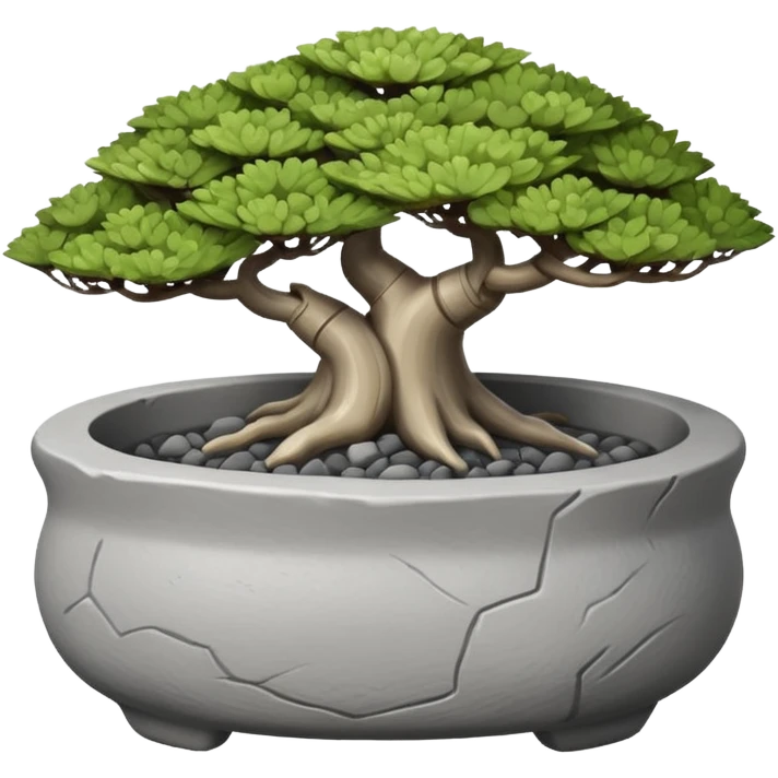Shallow Flintstones bonsai pot only  emoji