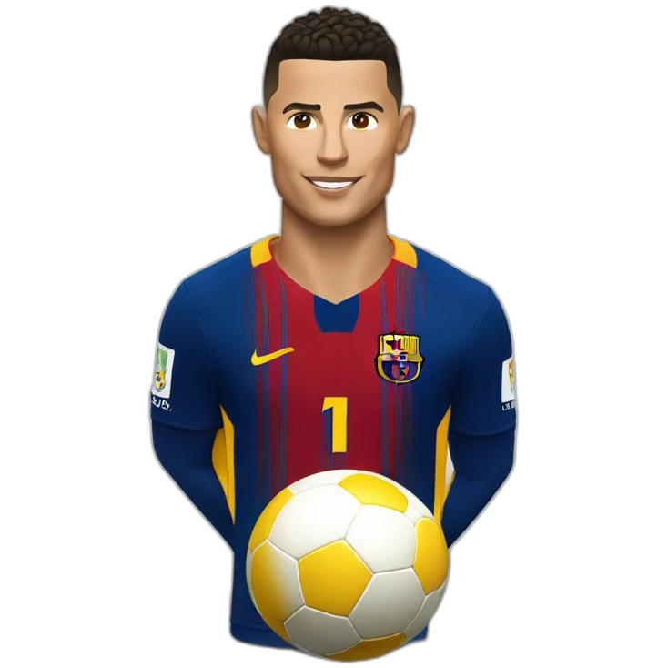Ronaldo whit ballon d lr emoji