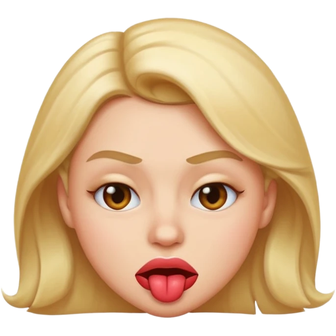 Sexy emoji with lip bit and one eyebrow raised emoji