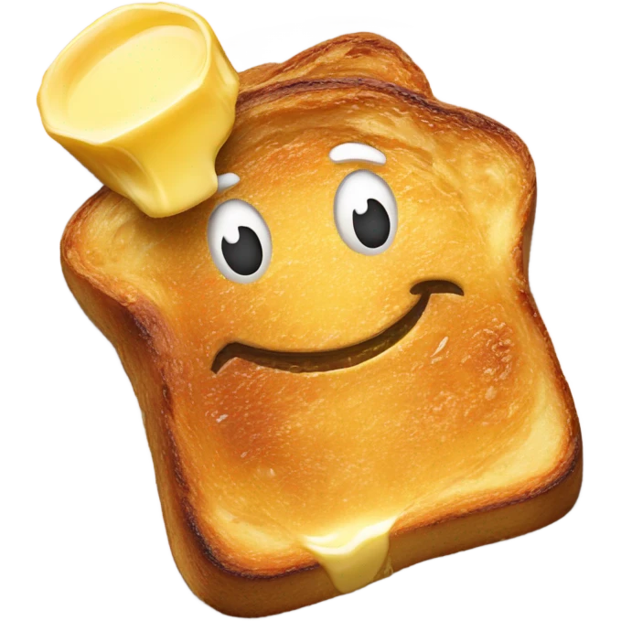 French toast with butter and syrup on a plate emoji