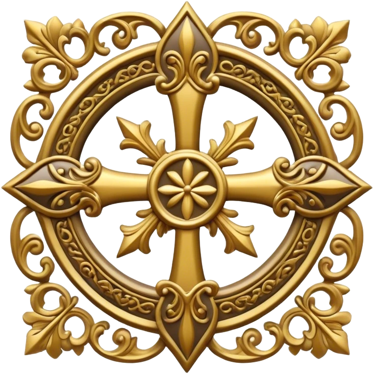 cruz ornamental estilo gotico emoji