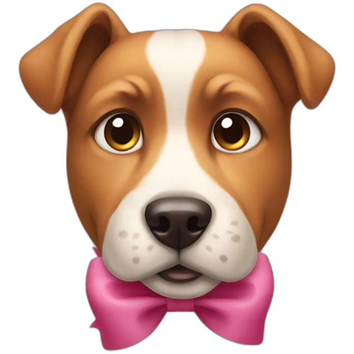 Dog with bow emoji