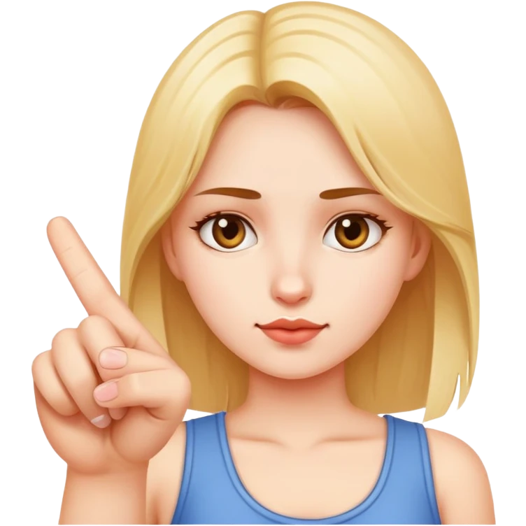 Girl middle finger emoji