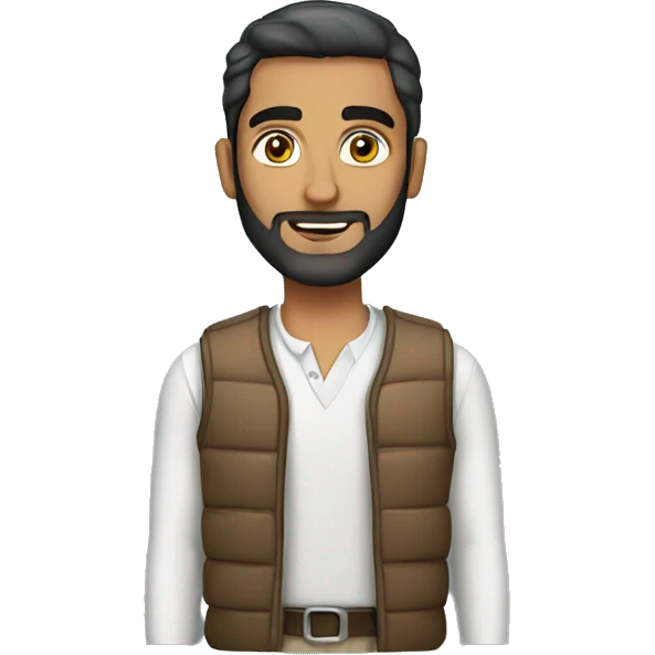 Arab man with a vest emoji