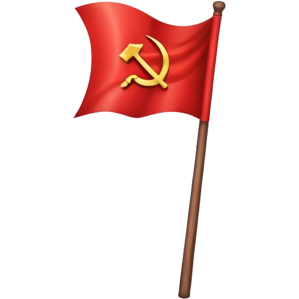 rote Flagge mit Hammer und Sichel emoji