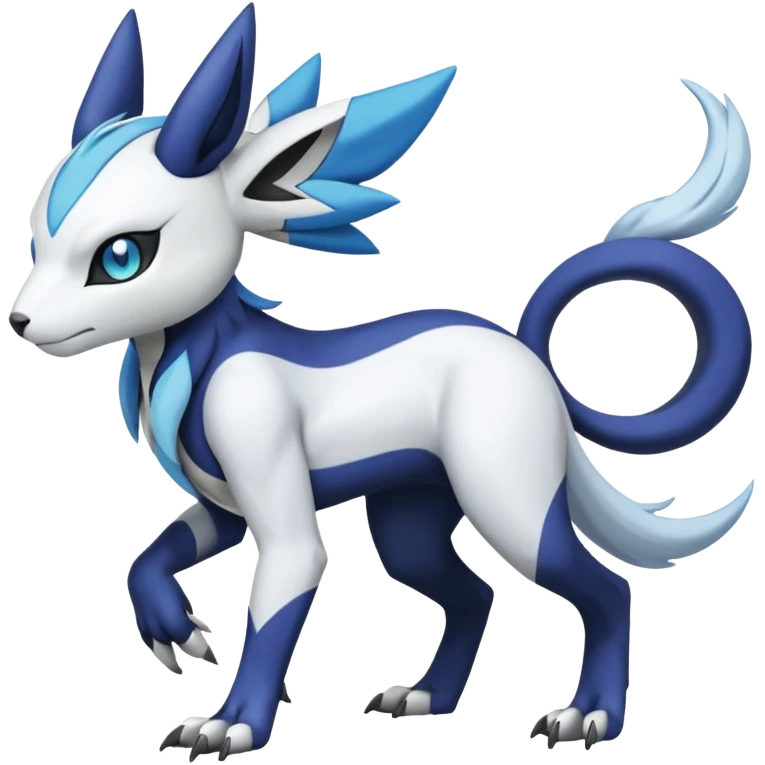 Garurumon-Meloetta-Renamon-Absol-fusion-hybrid-creature (full body) emoji