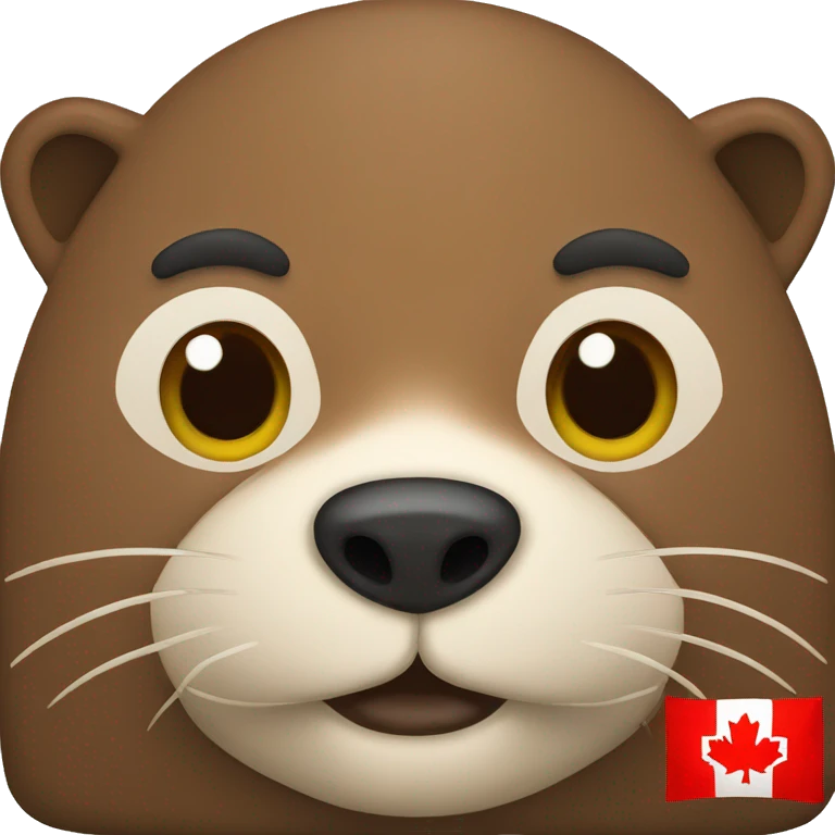 canadian flaf with beaver emoji