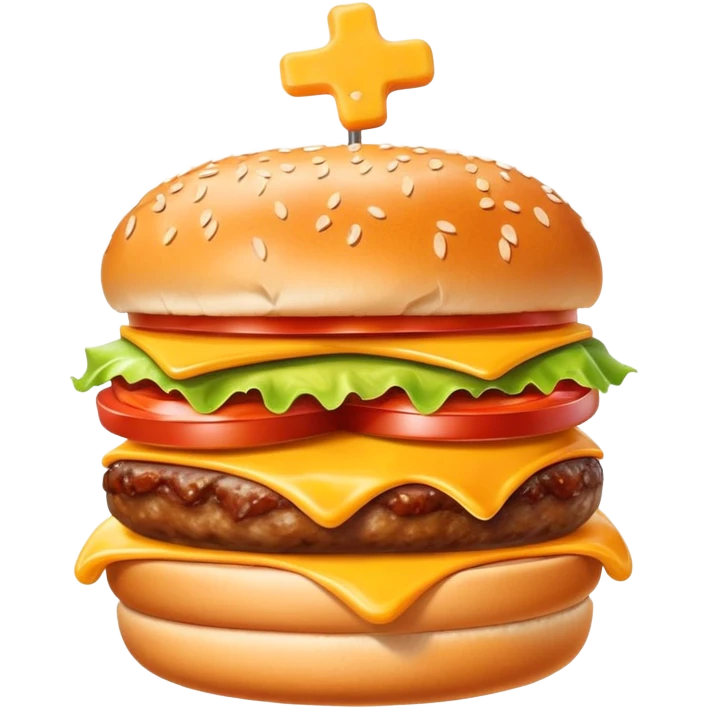 Burger holding a hot dog emoji
