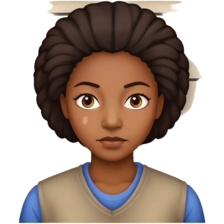 black woman mug shot emoji