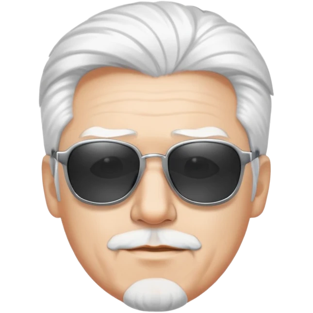 man with sunglasses, white, elegant hair emoji
