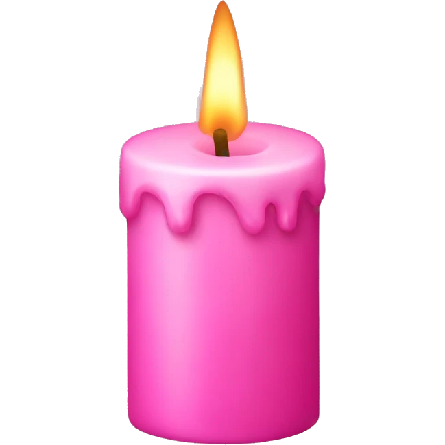 Pink candle emoji