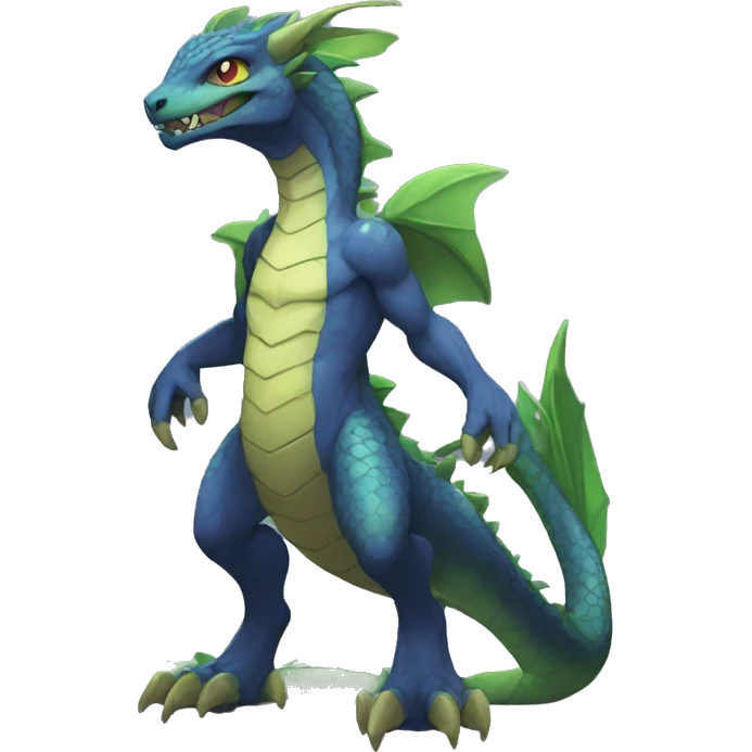 Anthro Sona Fakemon Reptilian Draco Full Body emoji