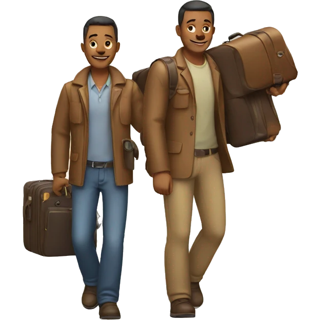 a dad with a suitcase emoji