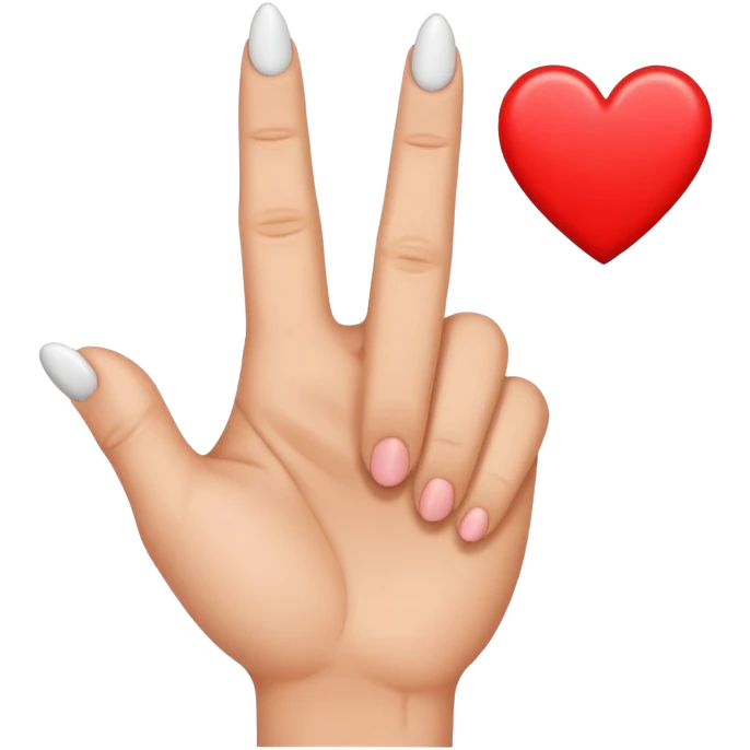 Middle finger with hearts emoji