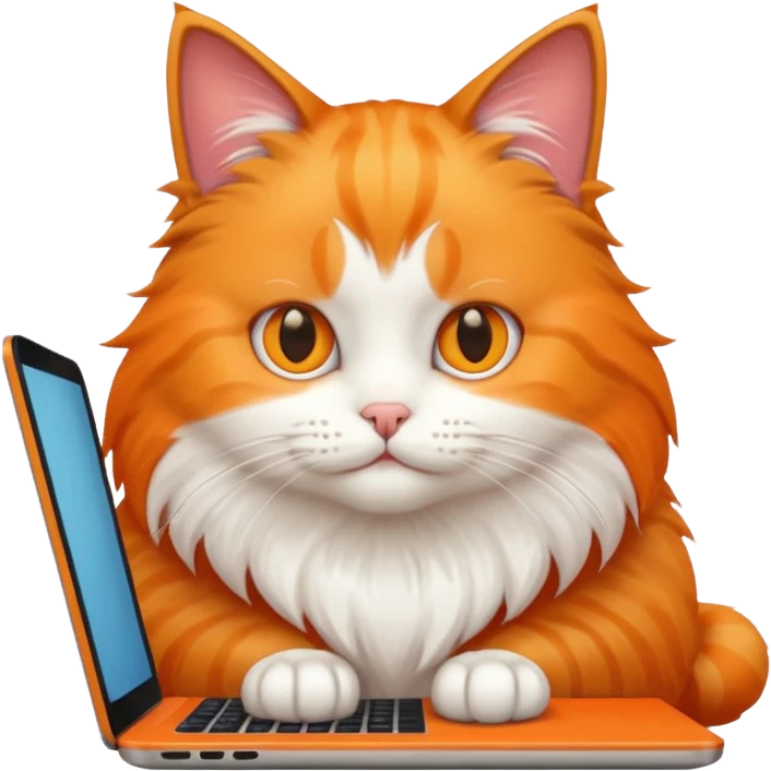 cat using a computer emoji
