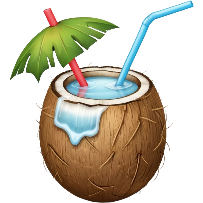 hawaii coconut drink  emoji