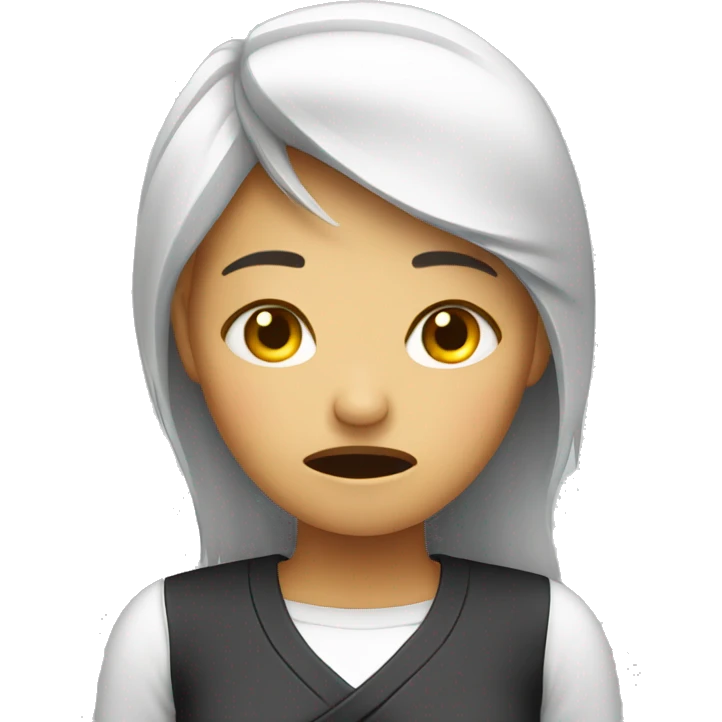 Female server crying emoji