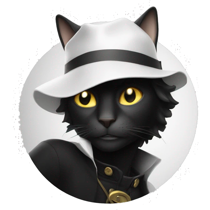 chat noir et blanc  emoji