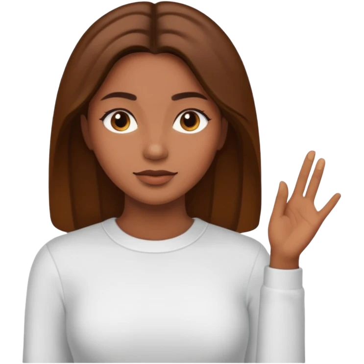 create an emoji, brown long sleeves, for women, now human emoji