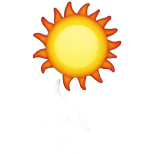 burning sun emoji