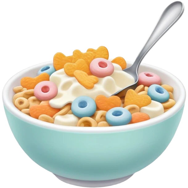 Pastel colorful cereal bowl emoji