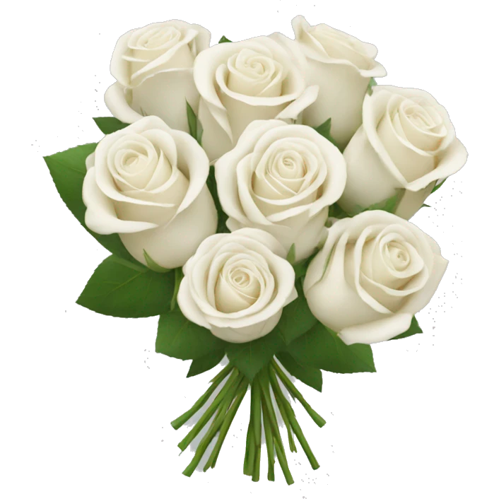 bouquet of white roses emoji