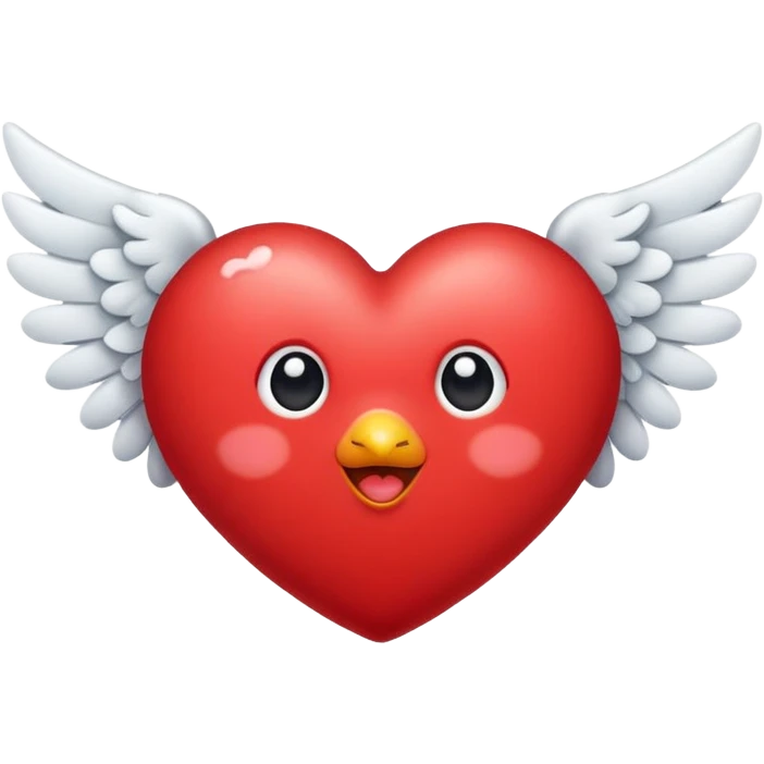 Cute heart with wings emoji