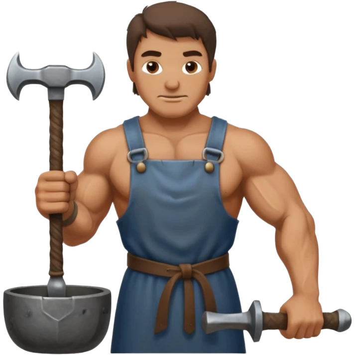 medieval blacksmith with an anvil emoji