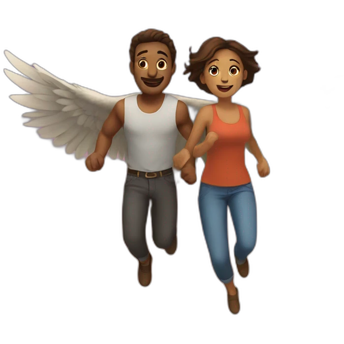 couple soaring hivh emoji