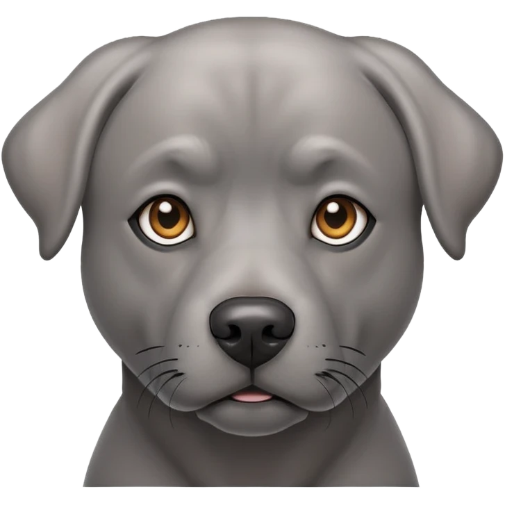 Grey lab dog emoji