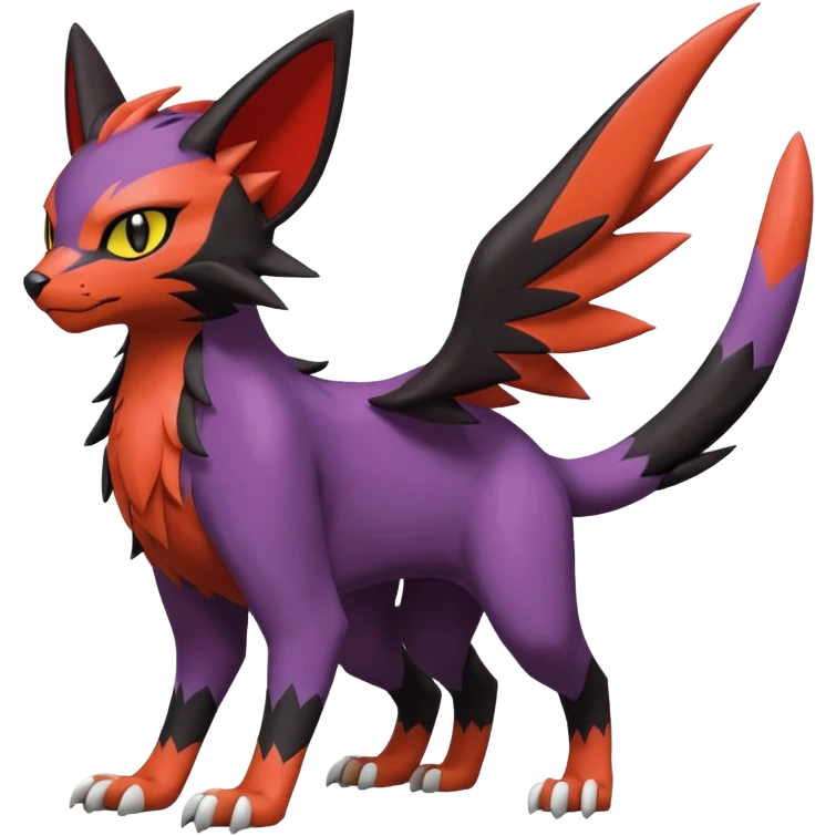 Liepard-Noivern-Litten-Sprigatito-Pokémon-fusion-creature (full body) emoji