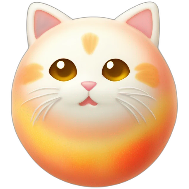 peach rice cake mochi cat emoji