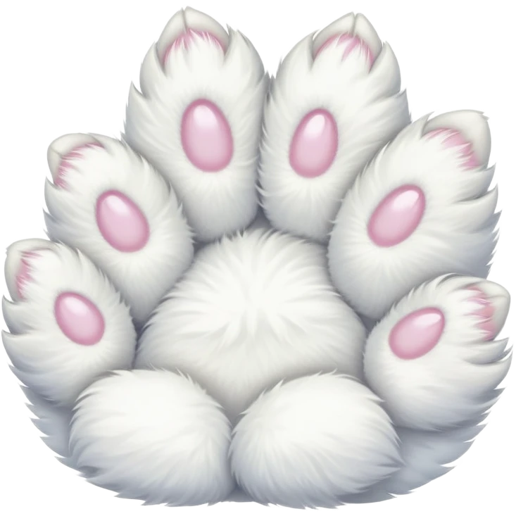 White cat paws emoji
