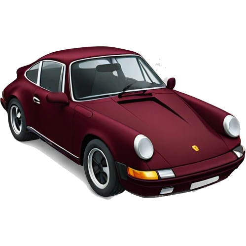 Burgundy Porsche 911 emoji