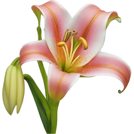 Trumpet lily flower emoji