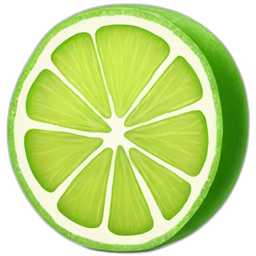 glass green lemon slice emoji