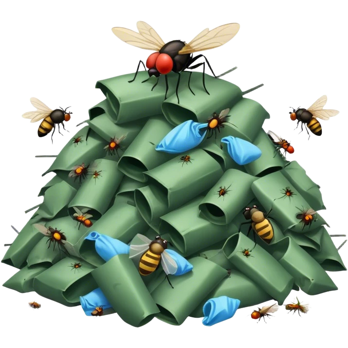 Trash with flies emoji