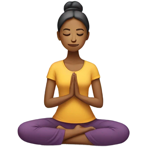 mujer meditando emoji