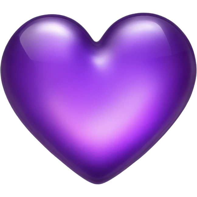 Shiny glass violet heart  emoji