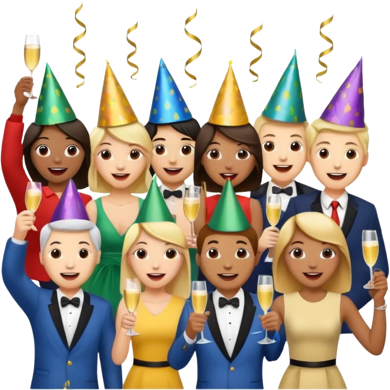 cheers and shouting happiness emoji