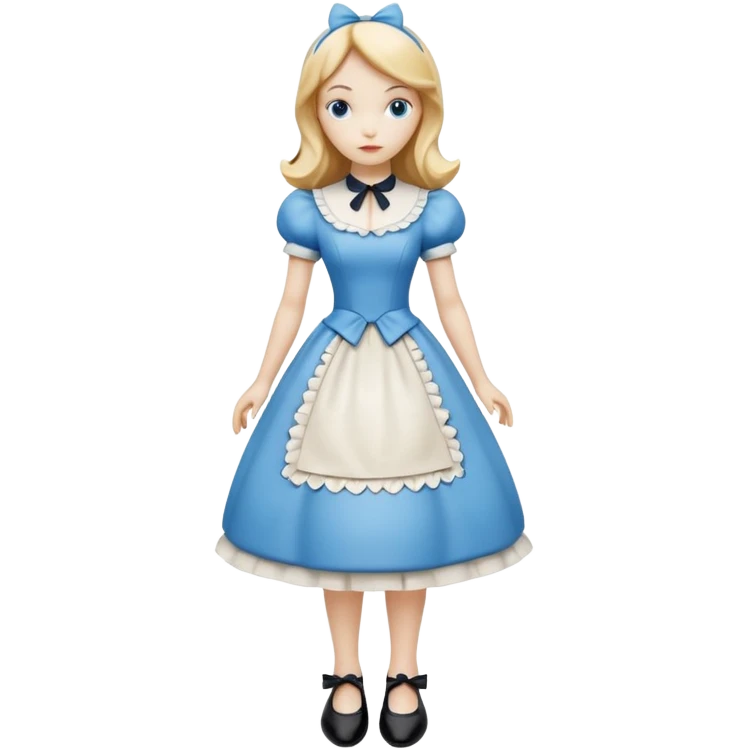 Isolated, detaile illustration of the most incredibly cool modern style of disney's Alice in wonderland
figurine imaginable, toy style. emoji