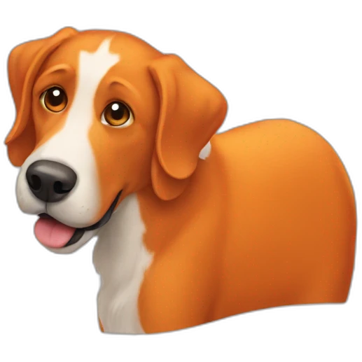 an orange dog emoji