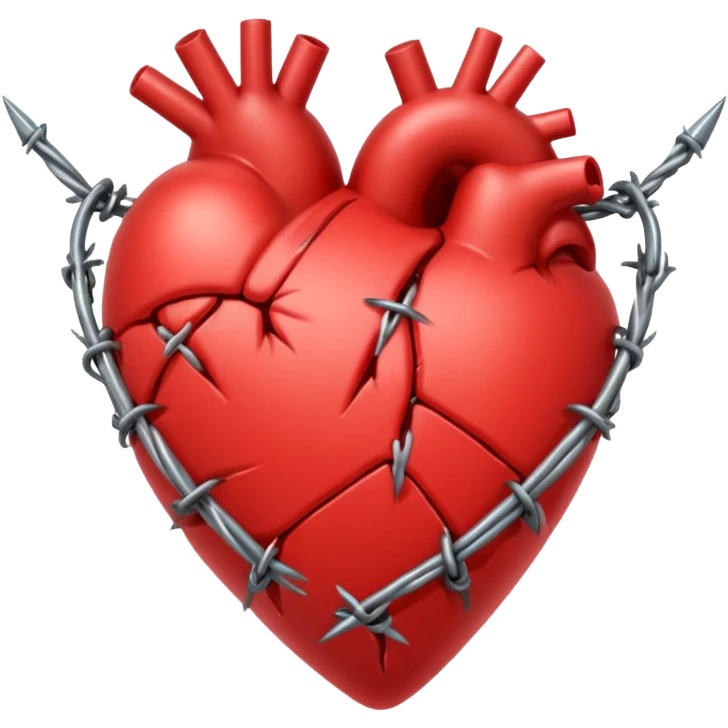 A heart with Barbwire emoji