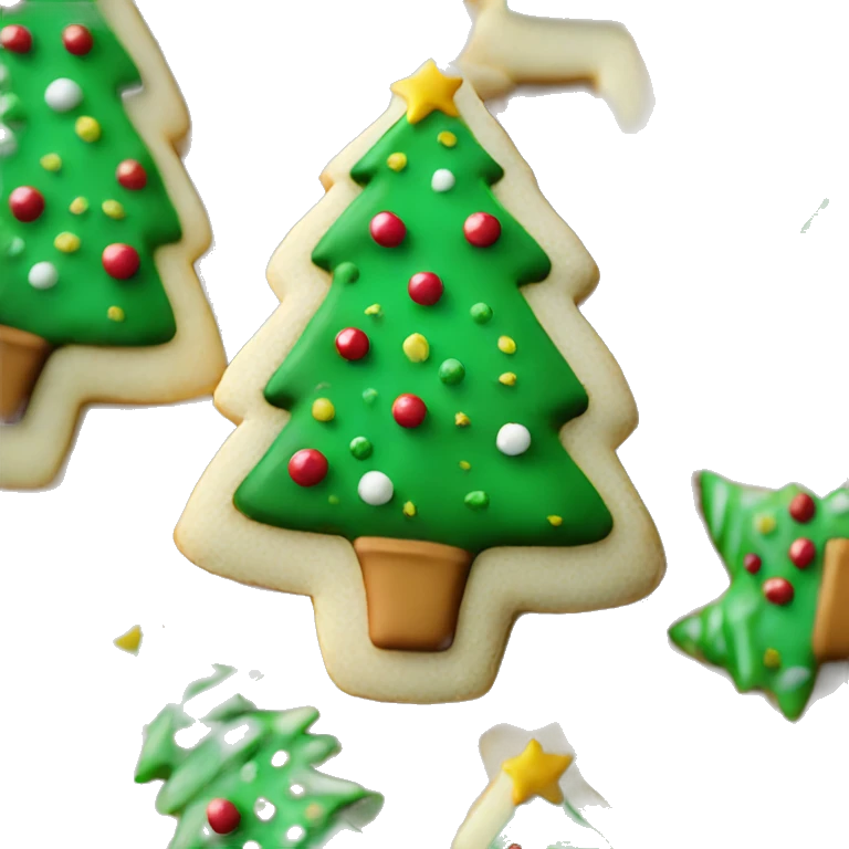 christmas tree sugar cookie emoji