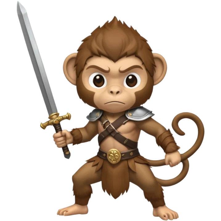 fire water air earth combine monkey warior  emoji