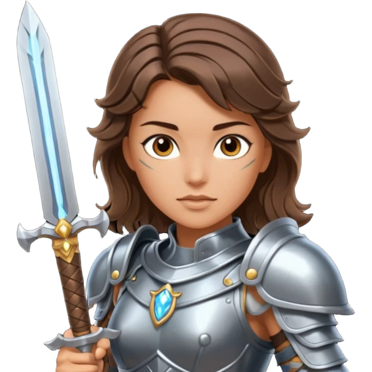 Valkyrie warrior brunetter emoji