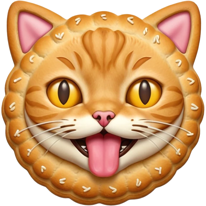 one biscuit cat tongue emoji