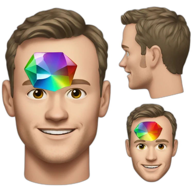 Jonathan Toews as rainbow diamond ring emoji