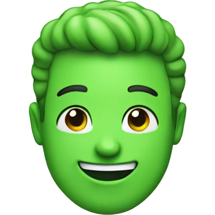 happy face color green emoji
