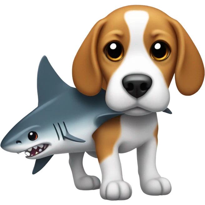 Beagle with shark fin  emoji